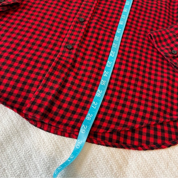 Goodfellow & Co Red and Black Plaid Men's M Shirt - Picture 7 of 12